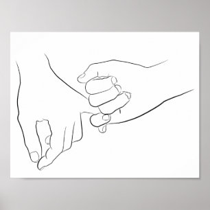 Poster Pinky Promete Mínima Trendência Simples de Arte em