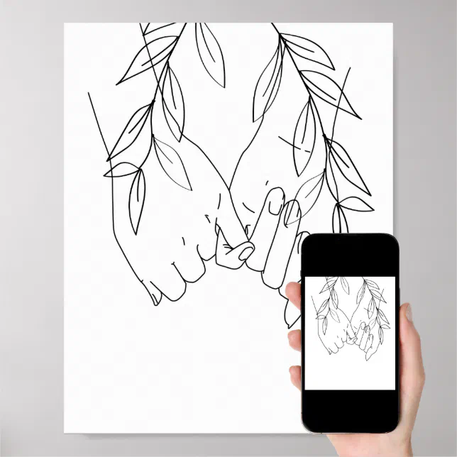 pinky promise - line art | Poster