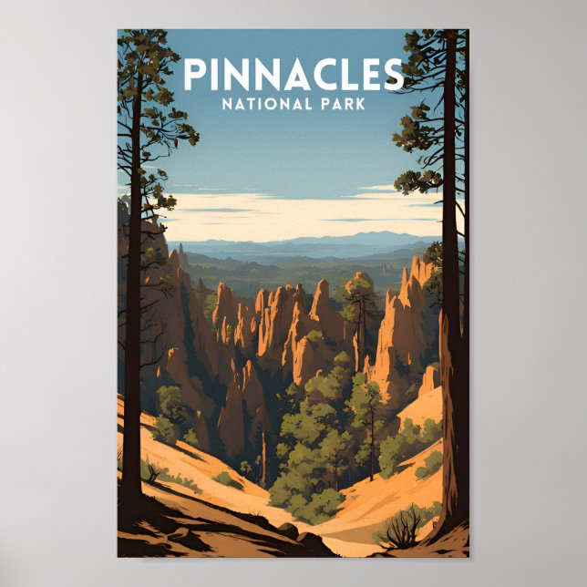 Poster Pinnacle National Park Vintage (Frente)