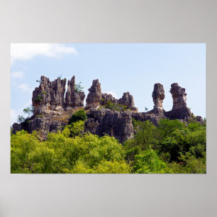 Poster Pinnáculos Shilin Stone Forest - Yunnan, China,