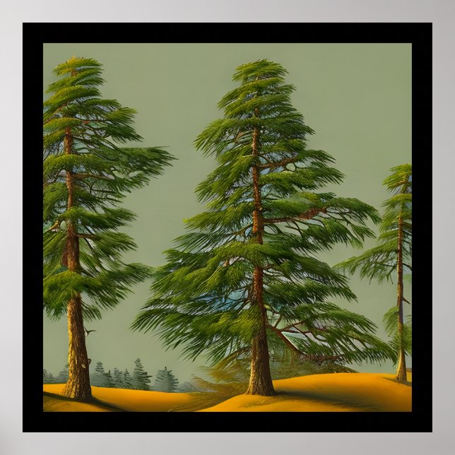 Poster Pino abstrato Russo Norte (Frente)