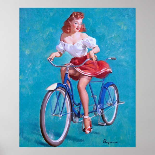 Poster Pino da Menina de Bicicleta (Frente)