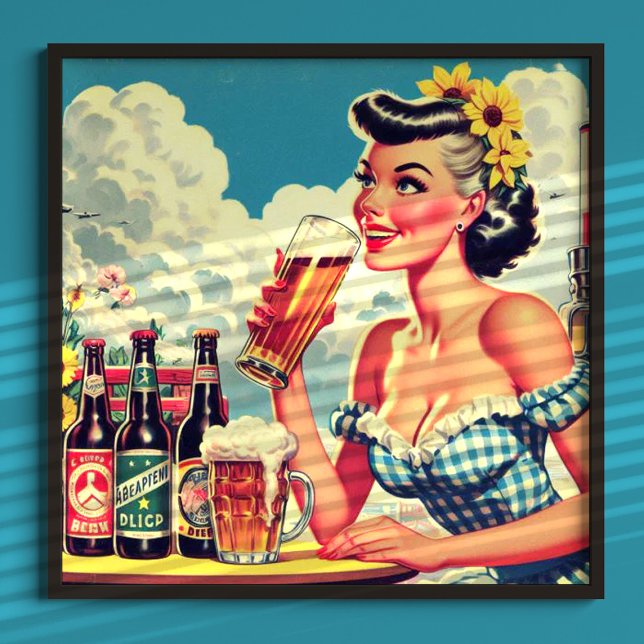 Poster Pino de Cerveja do Vintage (Criador carregado)