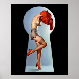 Póster Pino do buraco de chave para cima