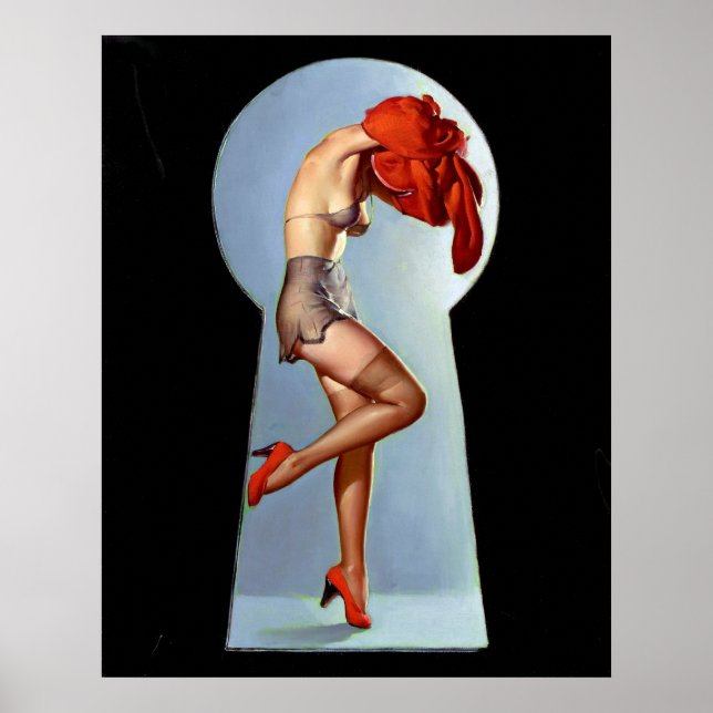 Póster Pino do buraco de chave para cima (Frente)