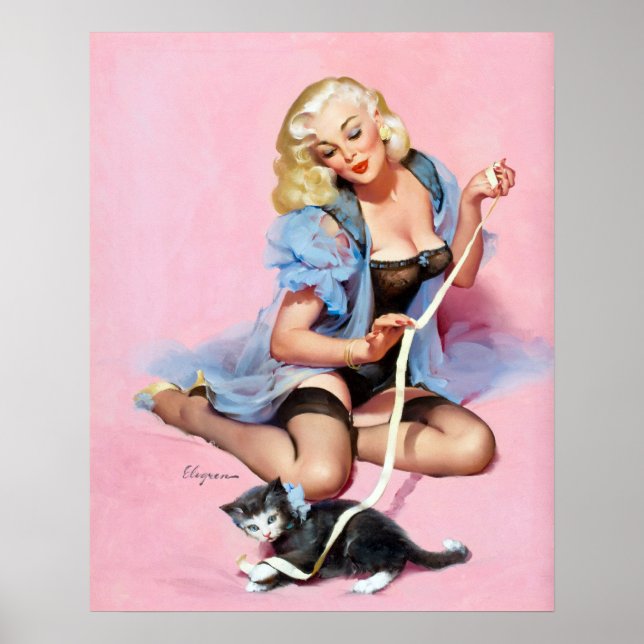 Póster Pino do gatinho para cima (Frente)