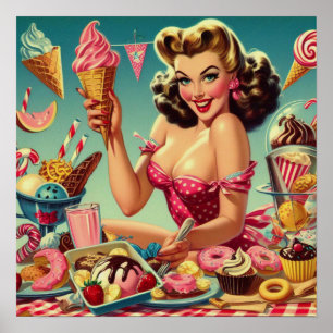 Poster Pino do Retro Candy para Cima