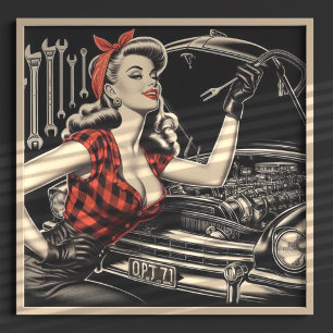 Poster Pino Mecânico Vintage
