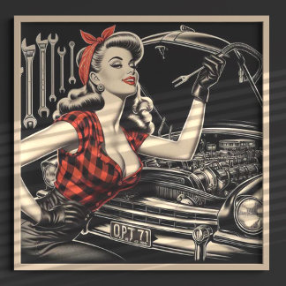 Poster Pino Mecânico Vintage