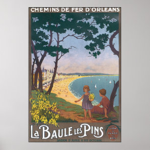 Póster Pinos de La Baule Les