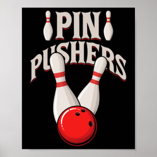 Poster Pinos Empurradores Boliche Pinos Coletor de Bolich