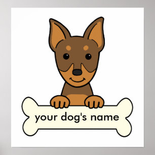 Póster Pinscher Miniatura Personalizada