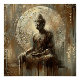 PÓSTER PINTA METÁLICA BUDDHA ARTE #20