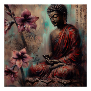 PÓSTER PINTA METÁLICA BUDHA ART #11