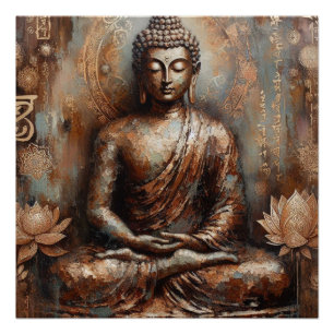 PÓSTER PINTA METÁLICA BUDHA ART #12