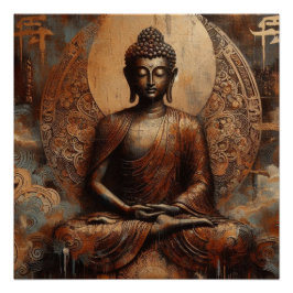 PÓSTER PINTA METÁLICA BUDHA ART #15