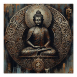 PÓSTER PINTA METÁLICA BUDHA ART #16
