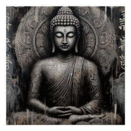 PÓSTER PINTA METÁLICA BUDHA ART #21