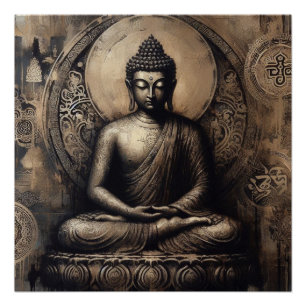 PÓSTER PINTA METÁLICA BUDHA ARTE #18