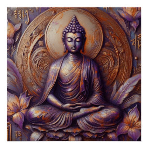 PÓSTER PINTA METÁLICA BUDHA ARTE #19