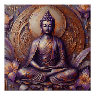 PÓSTER PINTA METÁLICA BUDHA ARTE #19
