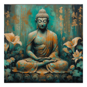 PÓSTER PINTA METÁLICA BUDHA ARTE #5
