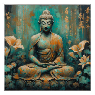 PÓSTER PINTA METÁLICA BUDHA ARTE #5