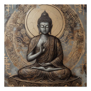 PÓSTER PINTA METÁLICA BUDHA ARTE 8