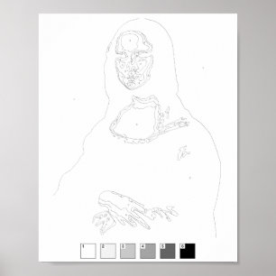 Poster Pinta por número: Mona Lisa