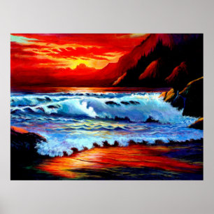 Poster Pintado de Sunset Beach