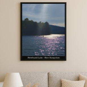 Poster Pintado por Sol: Kayaking no Lago Newfound