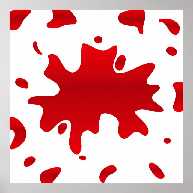 Poster Pintado vermelho (Frente)