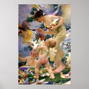 Póster Pintando as aves por Franz Dvorak