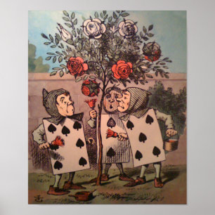 Póster Pintando o vermelho 3 dos rosas