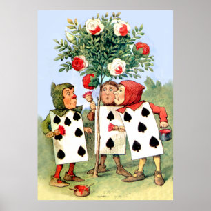 Póster Pintando os rosas da rainha no país das maravilha