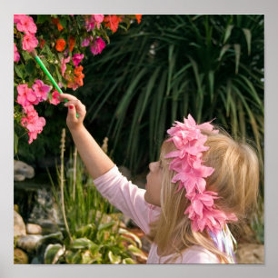 Póster Pintando uma flor