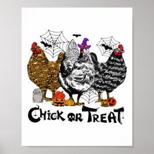 Poster Pintinho De Galinha Halloween Ou Trate Spooky Seas