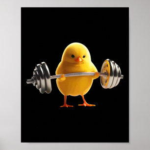 Poster Pintinho de levantamento de peso Gym Bodybuilding 