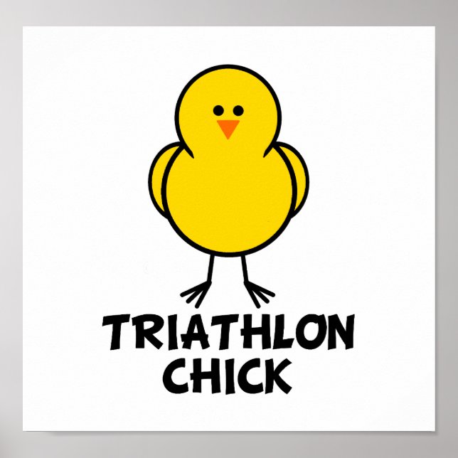 Poster Pintinho de Triathlon (Frente)