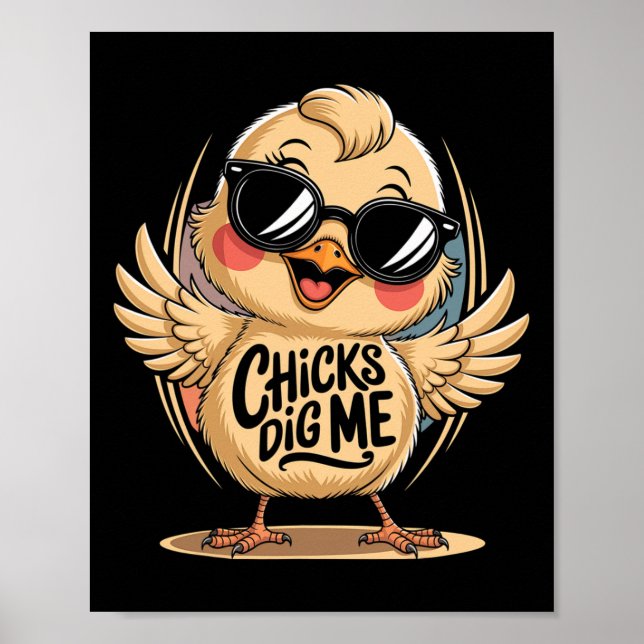 Poster Pintinhos Criem-Me Dia De Páscoa Para O Felz pasco (Frente)