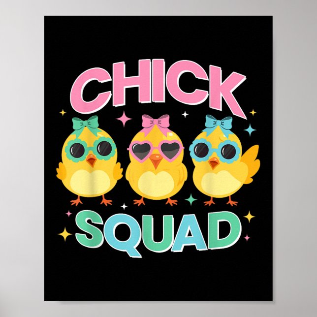 Poster Pintinhos De Páscoas Engraçadas Para Crianças (Frente)