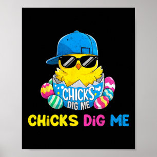 Poster Pintinhos do dia de páscoa me traçam um Pintinho L