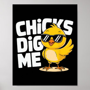 Poster Pintinhos engraçados me entendendo Páscoa Felz pas
