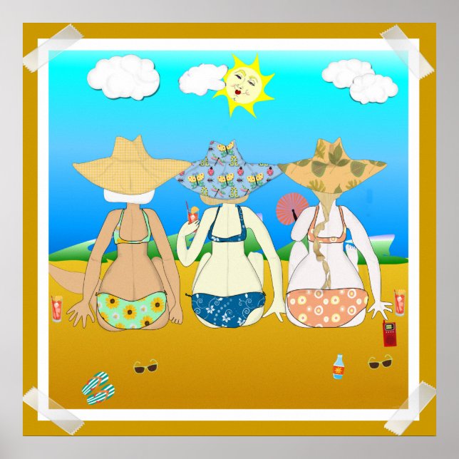 Póster Pintinhos Hippy antigos não morrem. (Frente)