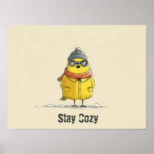 Poster Pinto de Inverno – Arte Fofa e Aconchegante de Ani