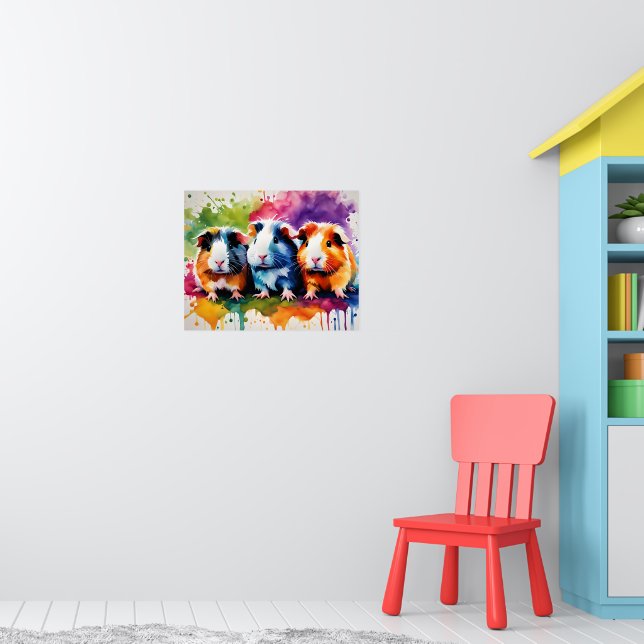 Poster Pintões-da-índia, com folhas de cor (Berçário 1)