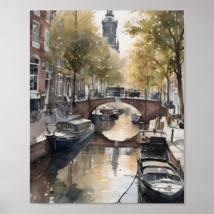 Poster Pintor aquoso de Amsterdã