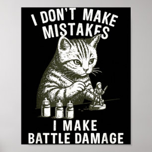 Poster Pintor de Miniatura de Gato Dano de Batalha Miniat