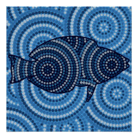 Pintor de ponto de peixe aborígene