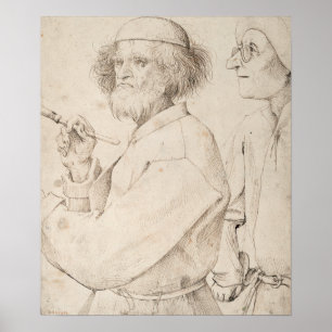 Poster Pintor e Connoisseur por Pieter Bruegel